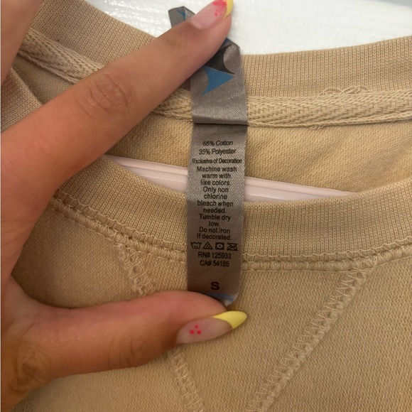 Beige Boathouse Crewneck Size S Embroidered with “wish you were here” - Picture 4 of 6